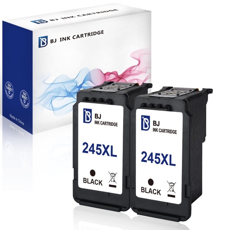 BJ Ink Cartridges Replacement for Canon PG-245XL 245 XL Compatible with Canon PIXMA MG2520 MG2920 MG2922 MG2924 MG2420 MG2522 MG2525 MX490 Printer (2 Black) - Image 1